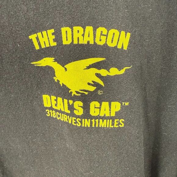 The Dragon Deals Gap 318 Curves 11 Miles Long Sleeve Shirt 2019 XL Black USA - Picture 8 of 9
